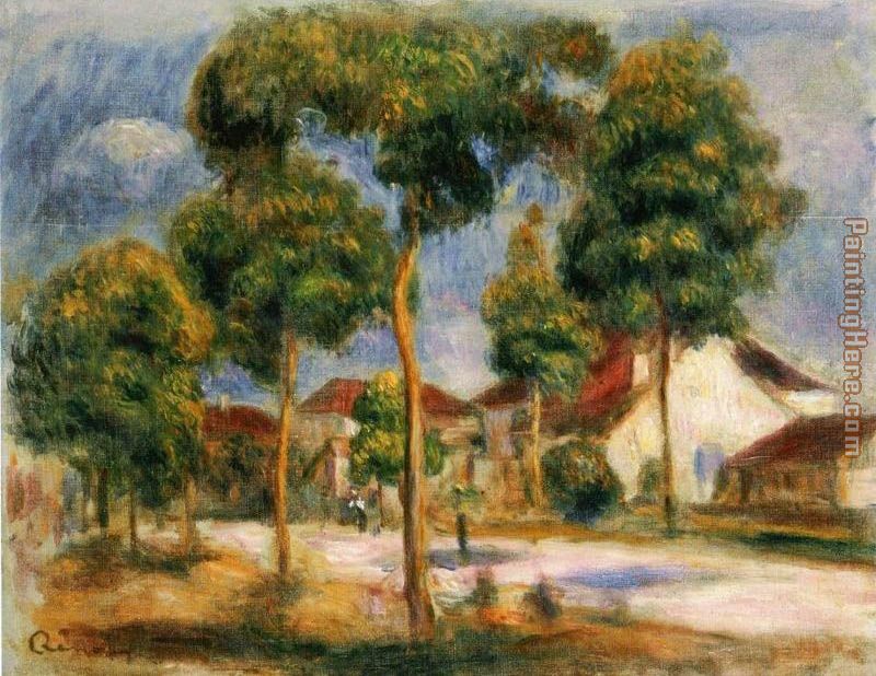 A Sunny Street painting - Pierre Auguste Renoir A Sunny Street art painting